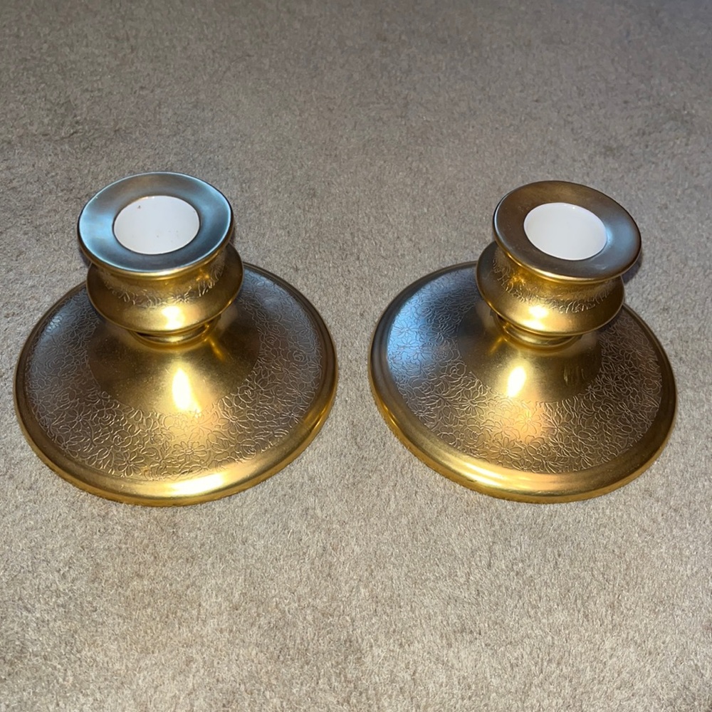 Set of 2 Vintage Candle Holders by Pickard